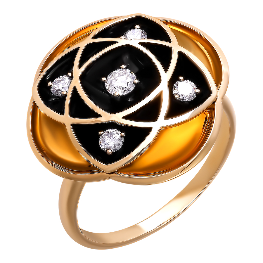 Кольцо, золото, бриллиант, Зк-7915